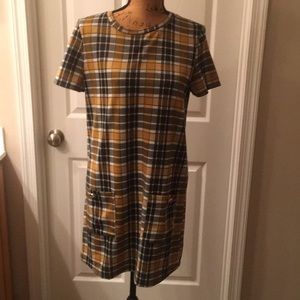 Plaid Zara dress.